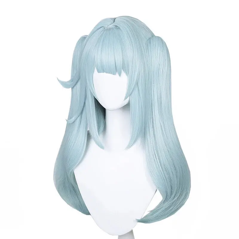 Genshin Impact Faruzan Cosplay Wigs 60cm Green Long Ponytail Synthetic Hair