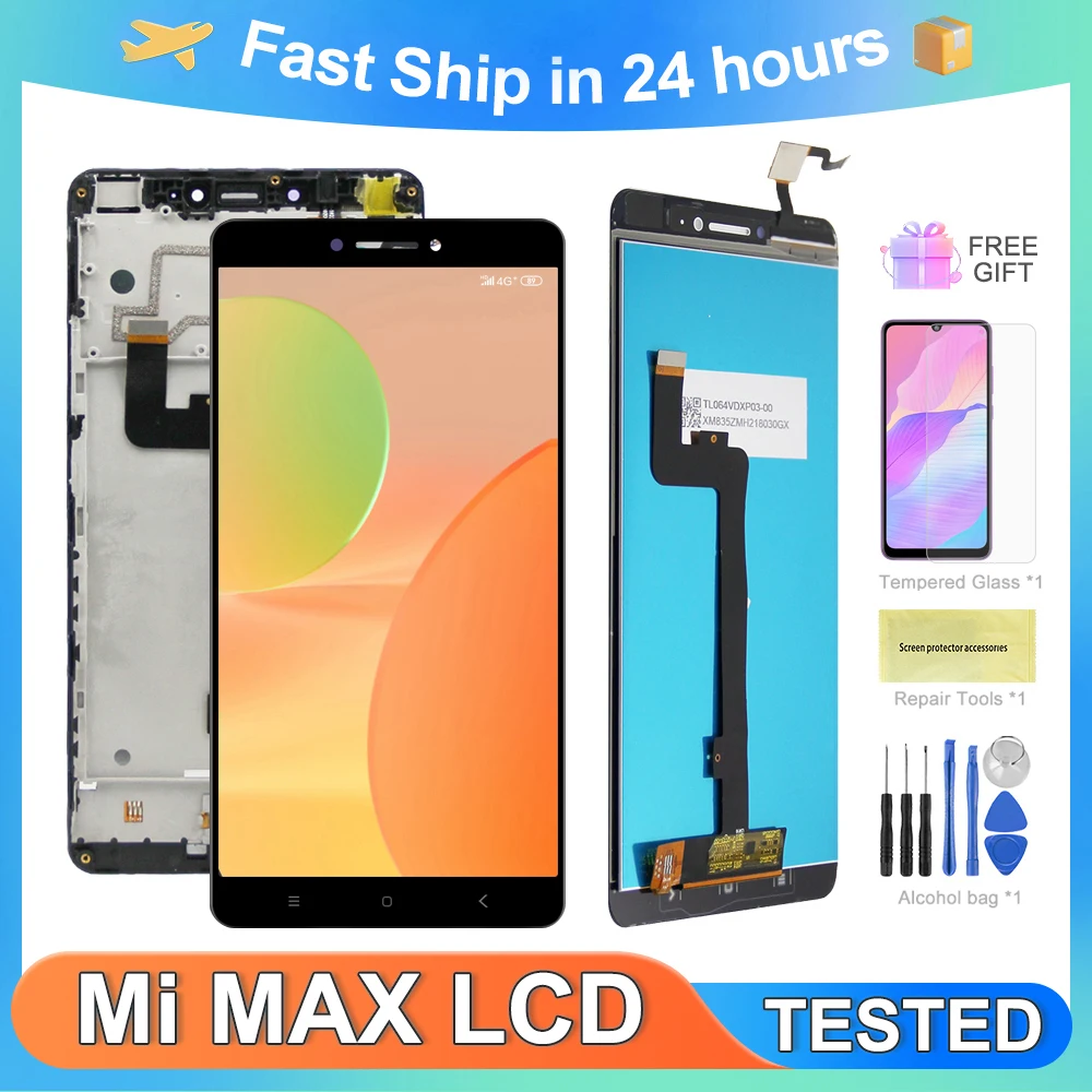 

For Xiaomi 6.44''Mi Max For MiMax 2016001 2016002 2016007 LCD Display Touch Screen Digitizer Assembly Replacement