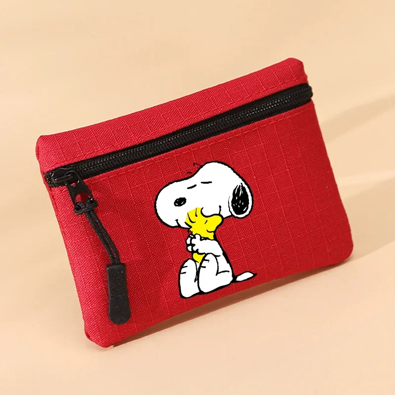 Snoopys Mini portamonete Cartoon Kid Canvas Wallet Zipper Money Pouch simpatico porta carte di credito Kawaii Key Storage Bag regali