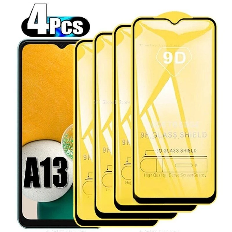 Защитное стекло 9D для Samsung A12/A13/A21S/A22/A23/A31/A32/A33/A41/A42, 4 шт.