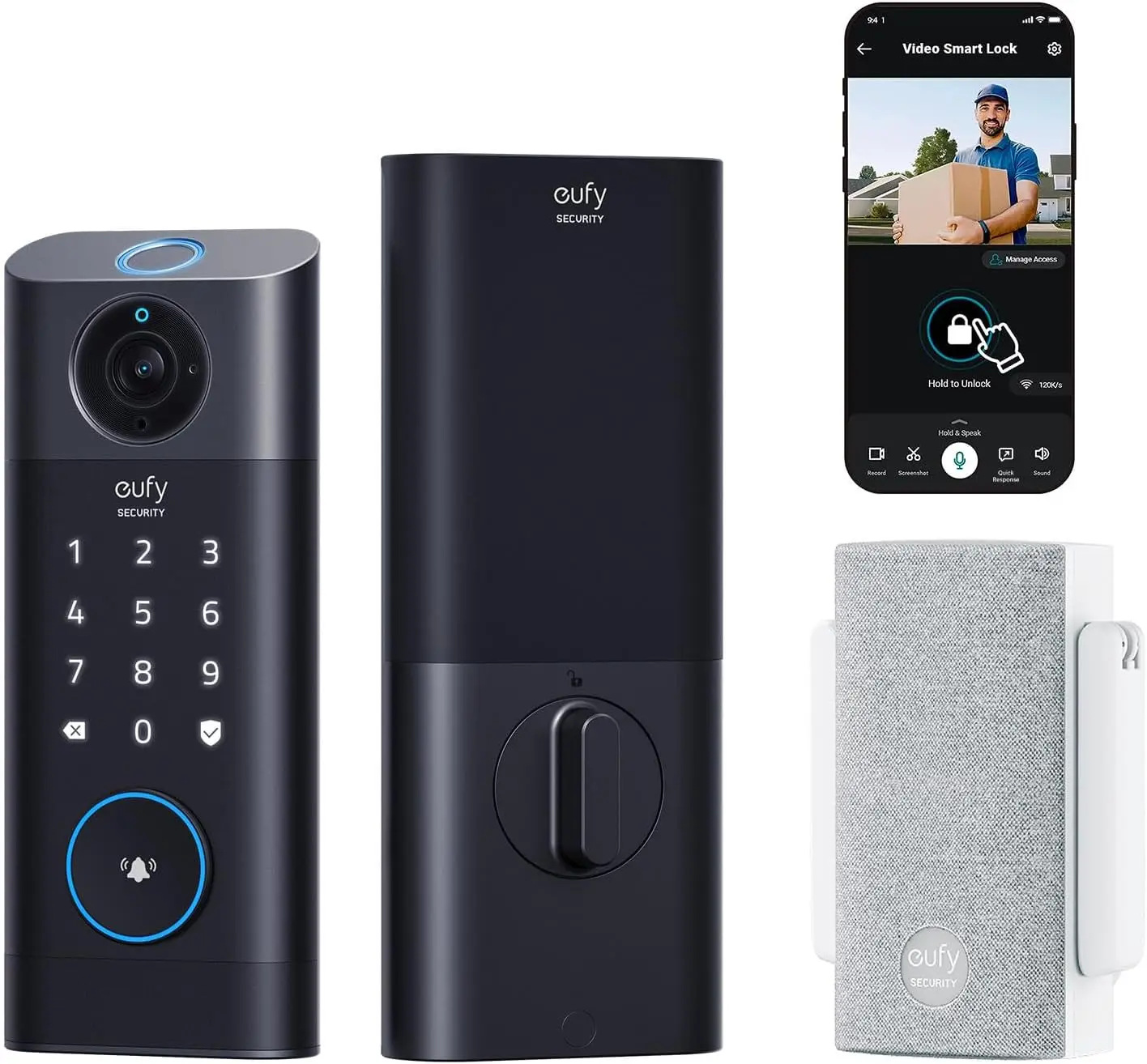 Smart Lock S330, Chime Included,3-in-1 Camera+Doorbell+Fingerprint Keyless Entry Door Lock,Smart Wi-Fi Deadbolt,SD Card Required