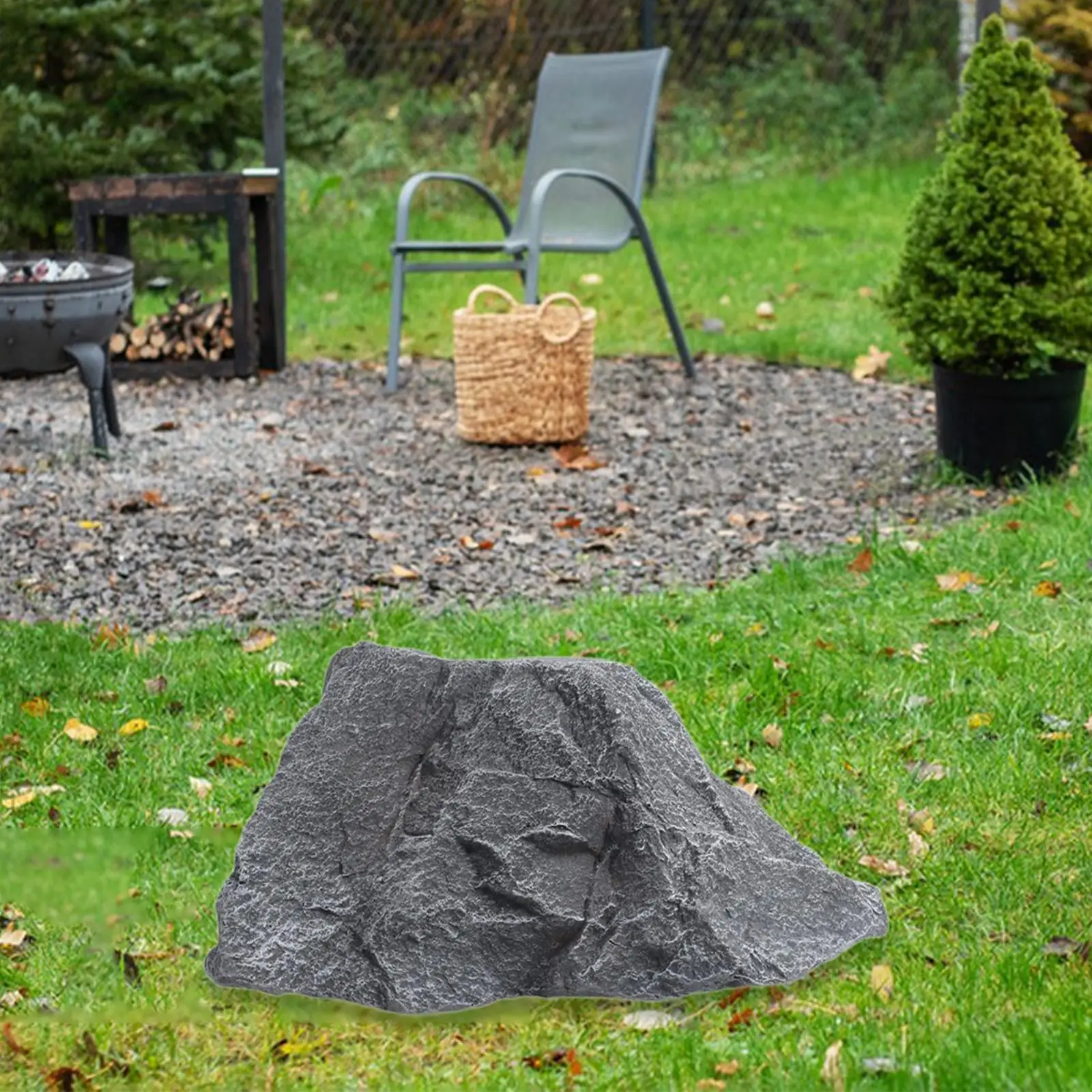 Fake Rock Faux Stone Sculpture Portable Decorative Lightweight Creative Realistic Landscape Rock for Yard Lawn Balcony Porch