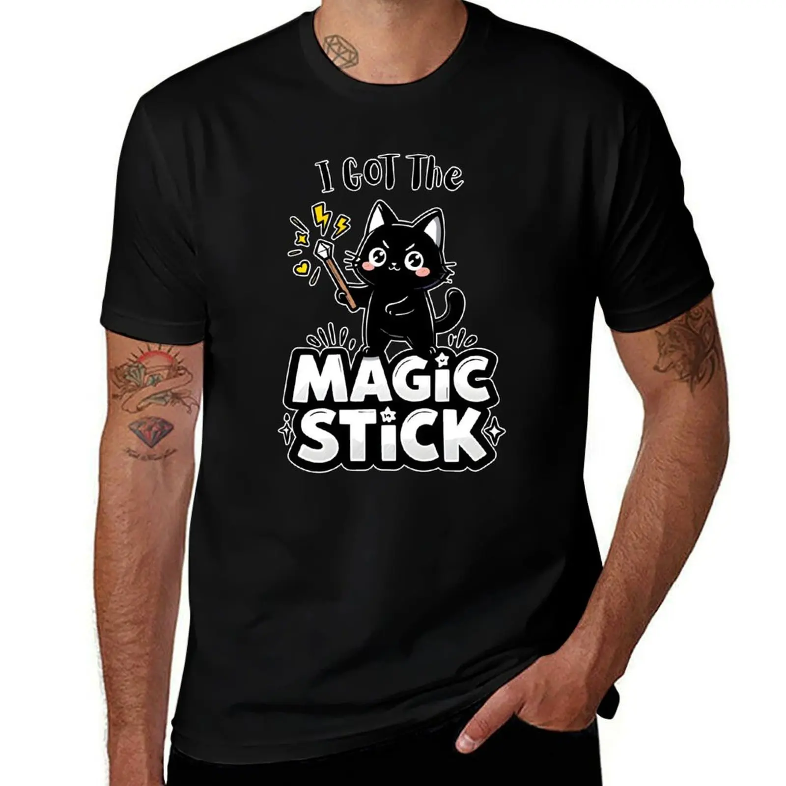 

I Got the Magic Stick – Kawaii Cat Funny Lyric T-Shirt T-Shirt Man t-shirt anime t shirts boys animal print mens cotton t shirts