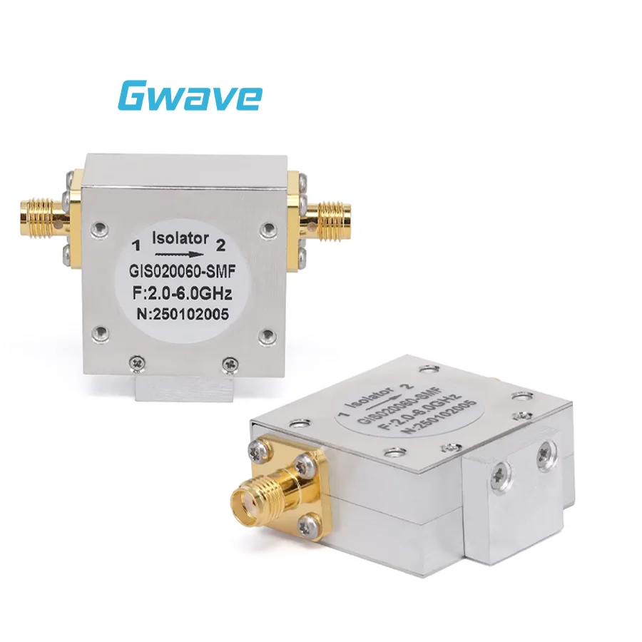 Isolator With 16dB Isolation From 2GHz To 6GHz 20 Watts And SMA Female