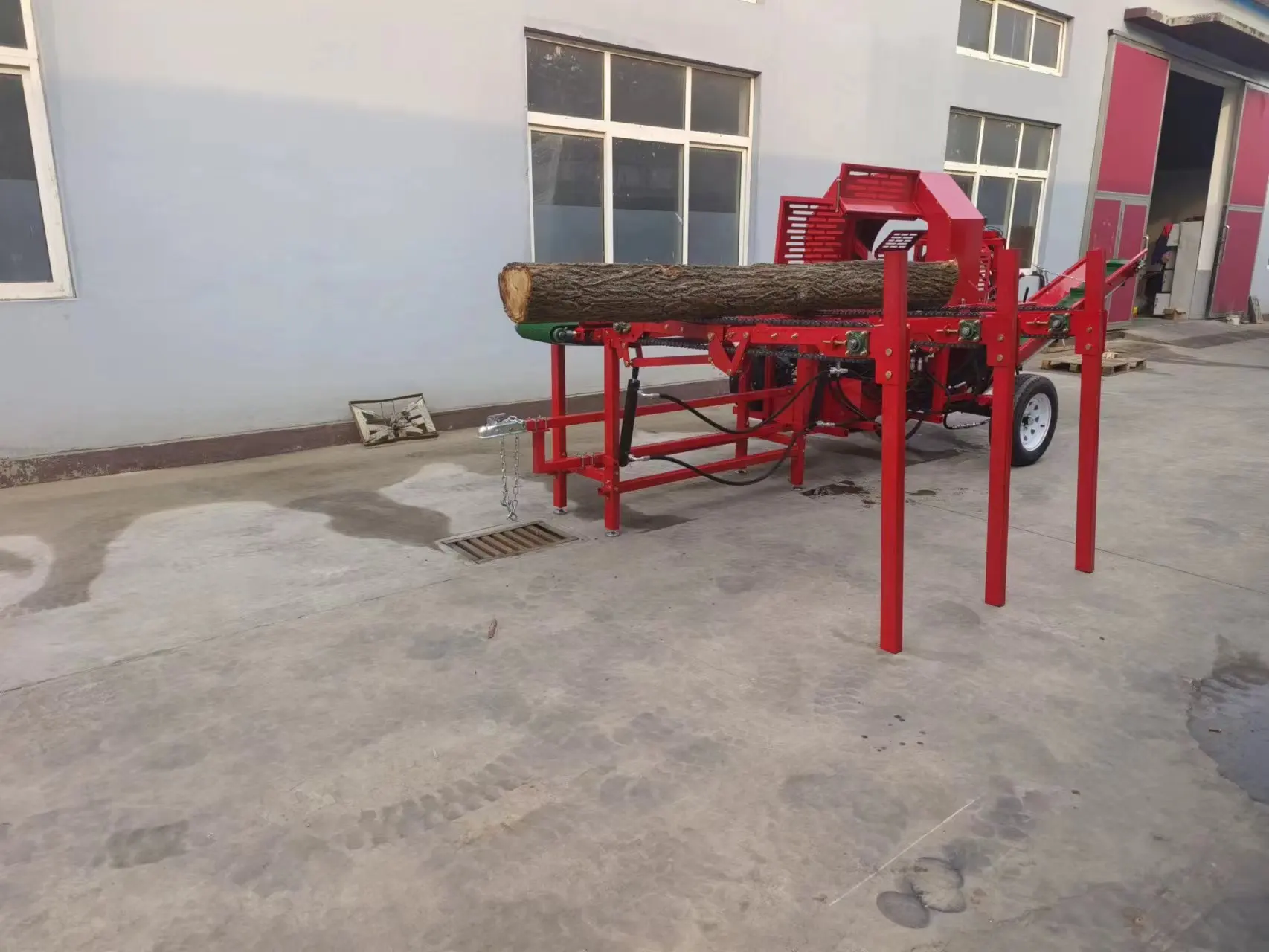 【Hot】35ton 50cm Log Splitting Fire wood Processor Machine Firewood Processor