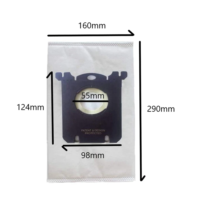 Substituição Vacuum Dust Bag, Acessórios de aspirador, Compatível para AEG S Bag Classic, EL200F, EL8500, 20 Pack