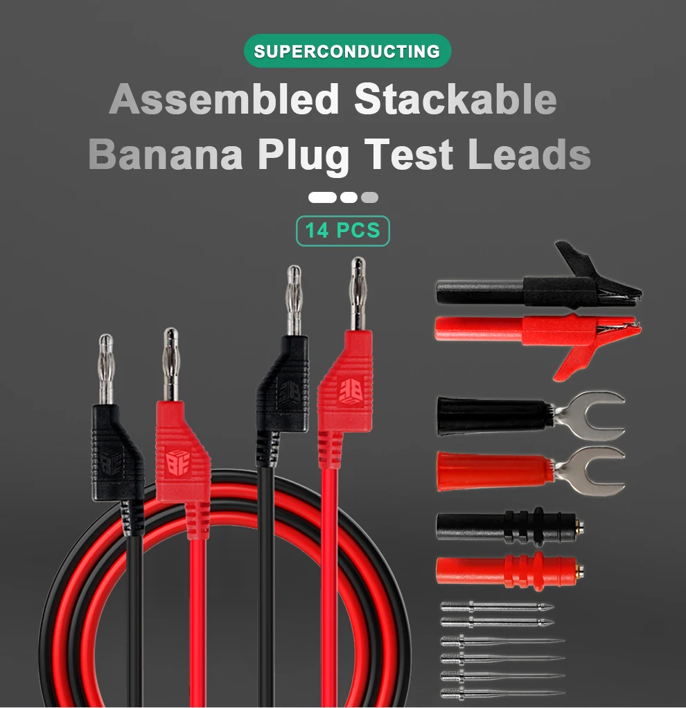 Wrcibo Alligator Clips Electrical Test Leads Dual Ended Crocodile Clips Jumper Wires for Circuit Connection Electrical Testing