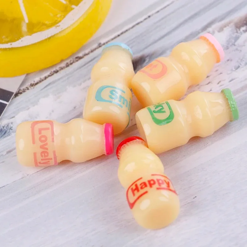 5 قطعة دمية مصغرة الغذاء مشروبات الحليب زجاجة زبادي التظاهر الغذاء ألعاب أطفال لملحقات بيت الدمى #5