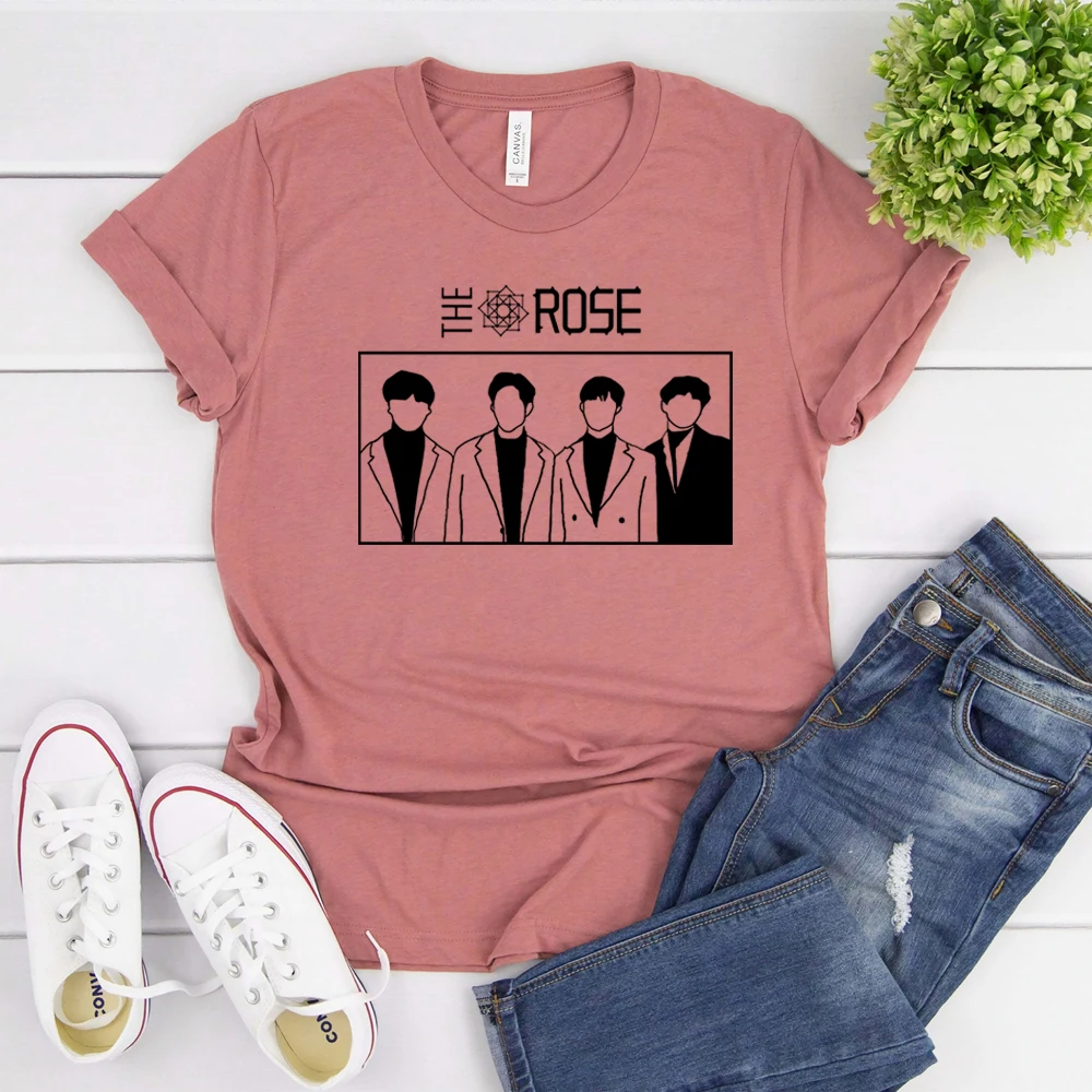 The Rose Shirt Dawn To Dusk T-shirt We Are in The Rain Cool Music Tees K-Rock Tshirt Kpop Concert Merch Trendy Top Gift for Fans