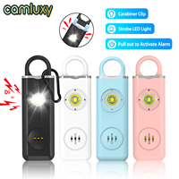 Camluxy 130dB Personal Safety Siren Alarm for Women Siren Strobe & Key Chain Anti Robbery Call for Help Personal Keychain Alarm