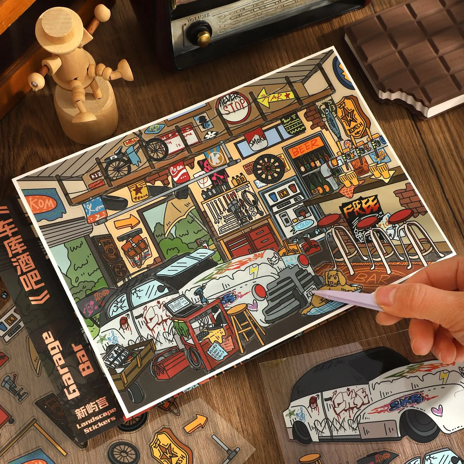 

Кавайный 3D-стикер с изображением подземного прохода и модного городского пейзажа, DIY-набор для создания карманных сцен, праздничный подарок ﻿