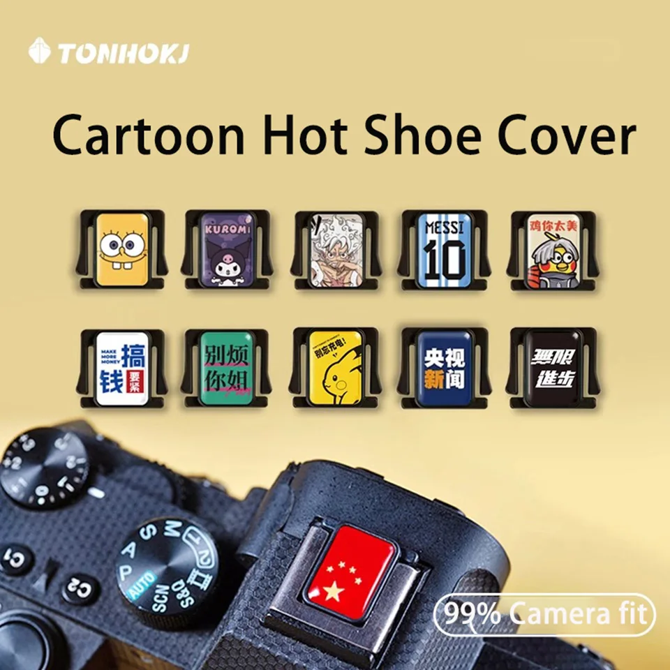 Cartoon Flash Hot Shoe Ornament Protection Cover Cap Cute for Canon 800D Nikon Z30 Z50 XS10 Sony Fuji Olympus Pentax DSLR Camera