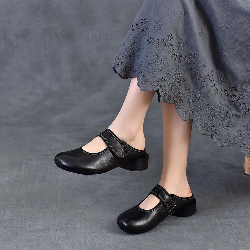 ماري جين باوتو يرتدي نصف شباشب للنساء للربيع والصيف نمط جديد مسطح القاع هاكن مبرد خارجي