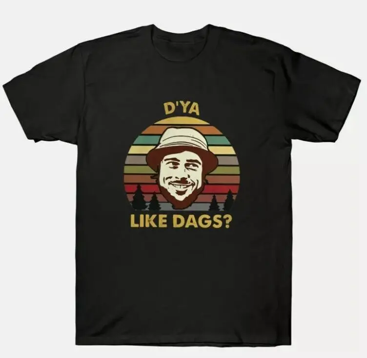 Cotton Like Tee Size Black Dags Vintage S-2XL Retro T-Shirt Snatch D'YA Men's