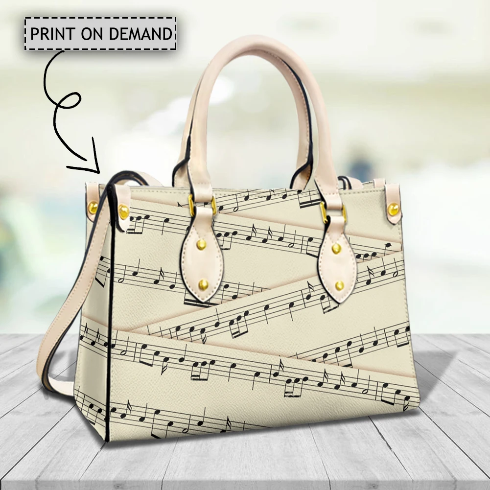 Piano Toetsen Ontwerp Handtas Luxe Lederen Top Handvat Schoudertas Outdoor Female Street Forensenger Messenger Bag Muziekliefhebber Geschenken