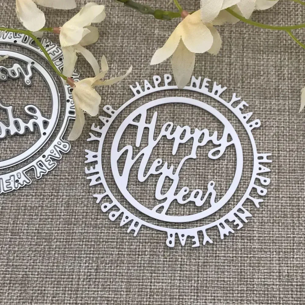 

Happy New Year letter Metal Cutting Dies Stencils For DIY Scrapbooking Decorative Handcraft Die Cutting Template Mold