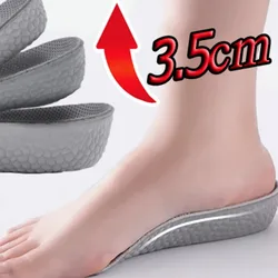 Semelles intérieures invisibles pour augmenter la hauteur, demi-semelle pour chaussures de sport, semelles orthopédiques pour hommes et femmes, Support d'arc 1.5-3.5CM