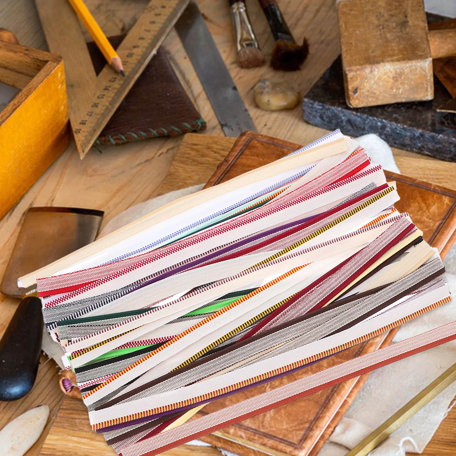 

52Pcs Book Binding Supplies Cotton Kit Beginner BookBinding Headband Tools Kits Art Binding Supplies for Different Books Binding