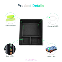 For MG HS EHS EV 2018-2024 Car Armrest Storage Box Center Console Organizer Tray Layered Storage Box Tidying Styling Accessories