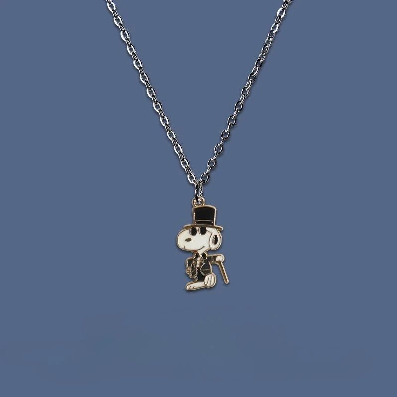 

Snoopy Cartoon Cute Necklace Creative Kawaii Snoopy Series Male and Female Couple Same Pendant Anime Peripheral Gift Wholesale