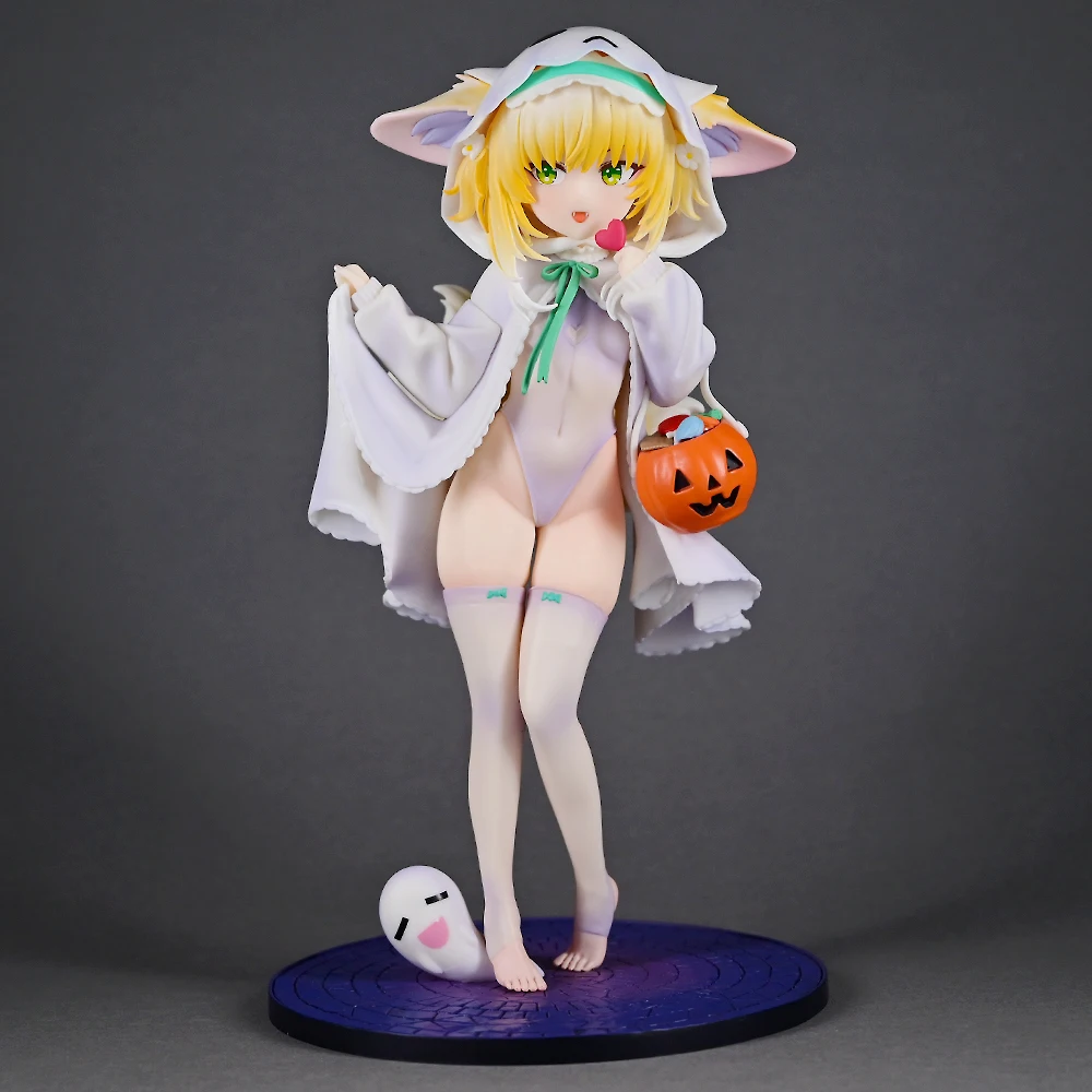 New 22cm Arknights Halloween Suzuran Ghost Linglan Lily Anime Pvc Action Figure Toy Gk Game Statue Adult Collection Model Doll
