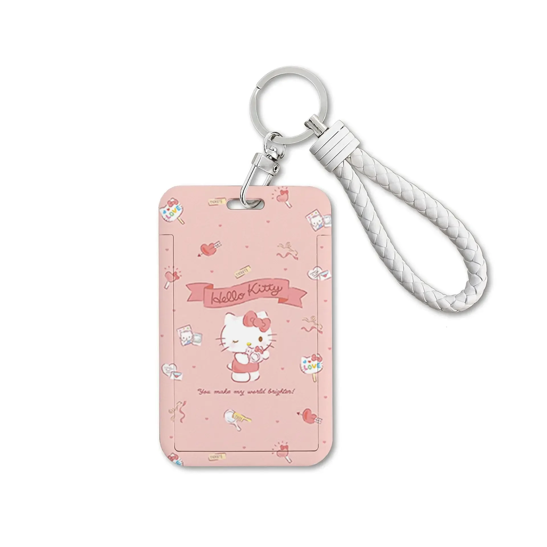 Sanrio Hello Kitty Kulomi Student Campus Card Holder Collar Cartoon Pvc Card Holder Listing ID Protective Cover Girl Gift