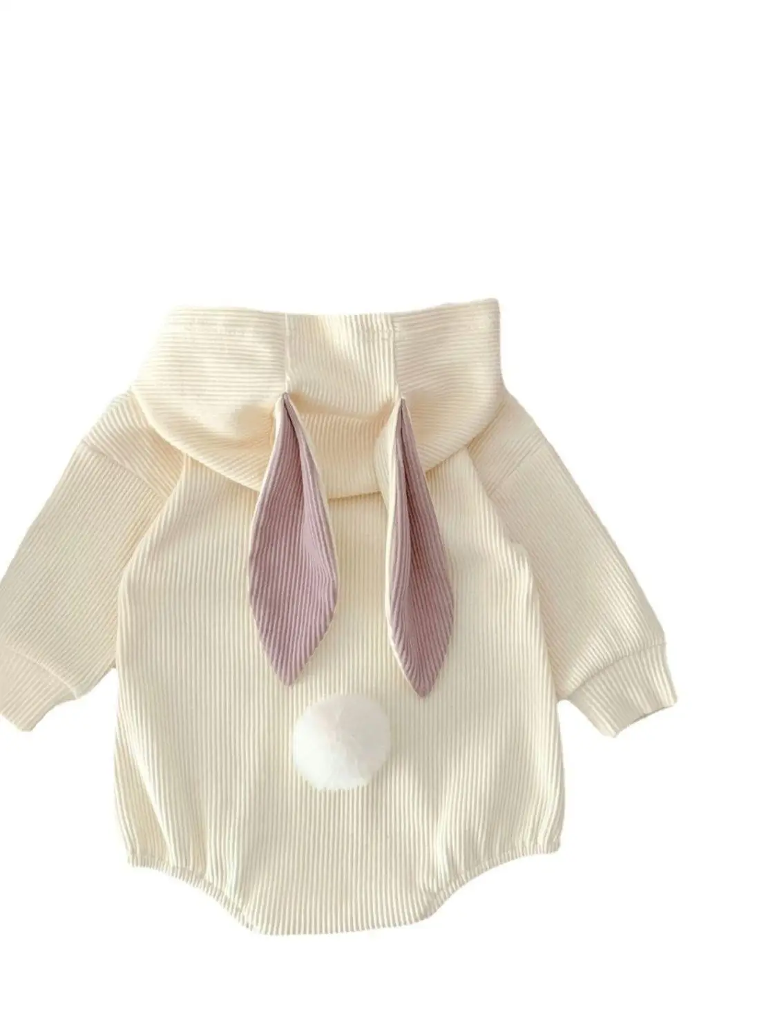 Topi Musim Semi Bulu Kelinci Lucu Trendy Long Sve Baby Rer untuk Bayi Princ Sle Faion Set Pakaian Kerja Wanita