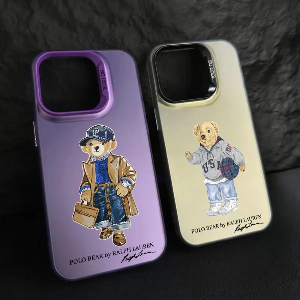 Fashion Bear Y2k Phone Case for Samsung Luxury Galaxy S25 S24 S23 S22 S21 FE Ultra Edge Plus 4G 5G Anti Fall Matte Back Cover - náhled 3