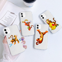 A-36 Tigger Transparent Cutout Soft Case for LG K11 K12 Prime K40 K40S K41S K50 K50S K51S K61 K71 K52 K42 Q61 Q52 Q62 Plus