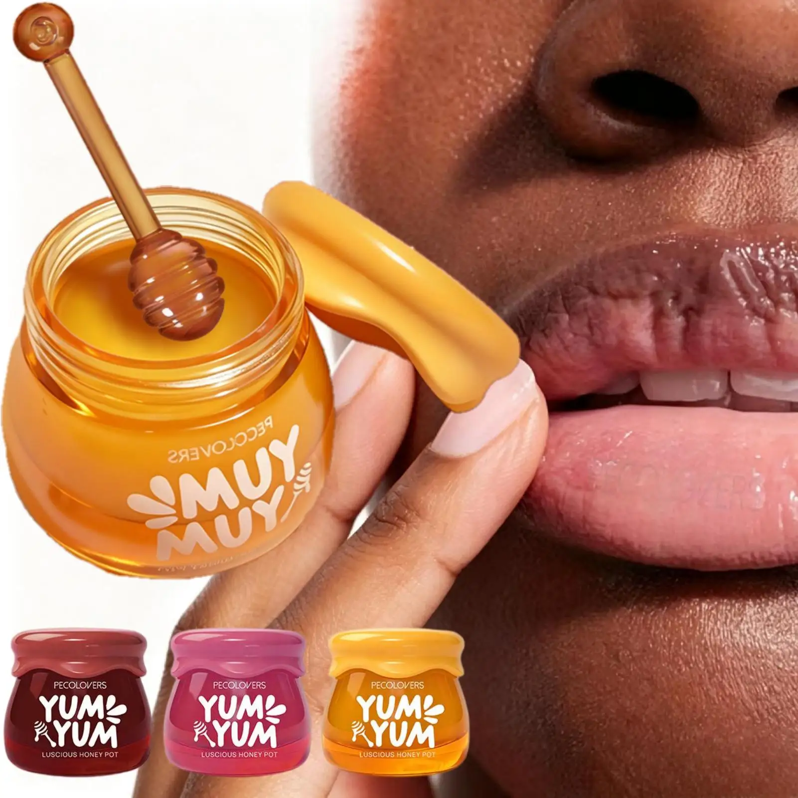 1PC Hydrating Honey LIP BUTTER with Honey -Free Moisturizing Balm Suitable for All Skin Types, Dry Lips Care, Skin