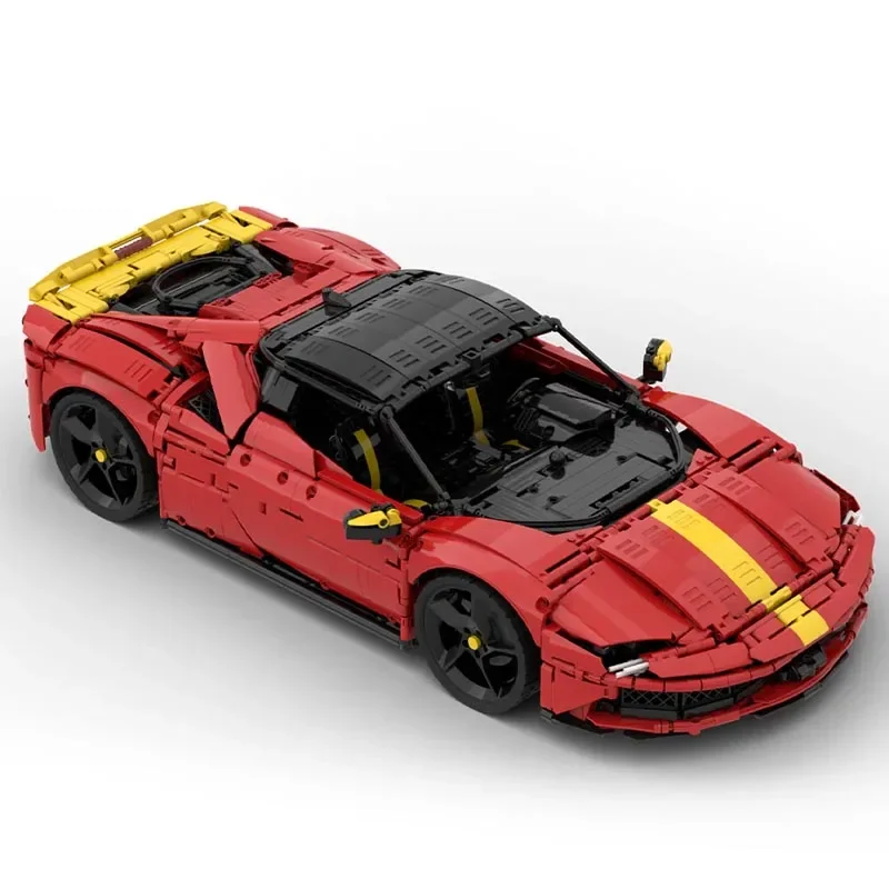 New Technical MOC-157037 SF90 Stradale Assetto Fiorano MOD Super Sports Car Model Buiding Creators Block Brick Toy Birthday Gift