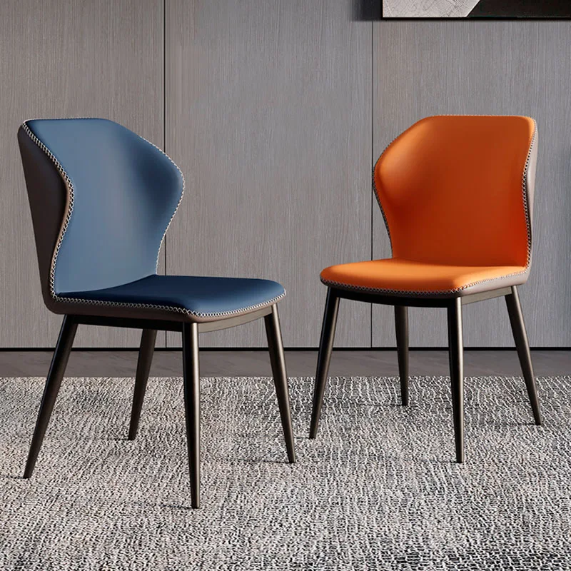 

Dining Chairs Office High Back Waterproof Cover Metal Legs Italian Design Ergonomic Chair Designer Sillas Cocina Home Furniture