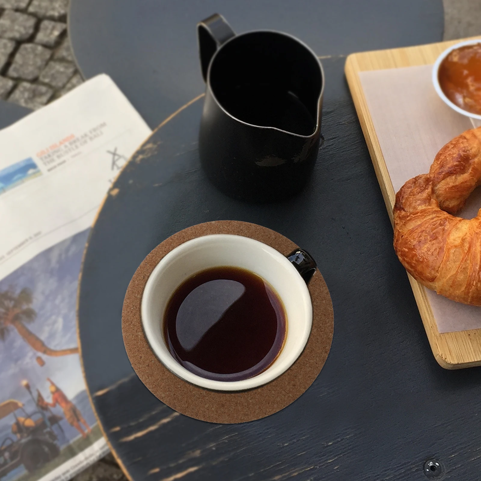 

30Pcs Cork Coasters Round Blank Unfinished for Crafts DIY Drink Coaster Set Home Office Cafe Natural Cork Cup Pads Heat