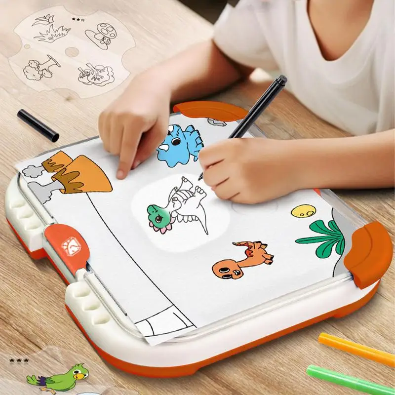 โปรเจ็คเตอร์วาดภาพสำหรับเด็กเพื่อการเรียนรู้การวาดภาพรถรับส่งอวกาศโปรเจคเตอร์สำหรับเด็กพร้อมของเล่นเรือจรวดสำหรับเด็ก
