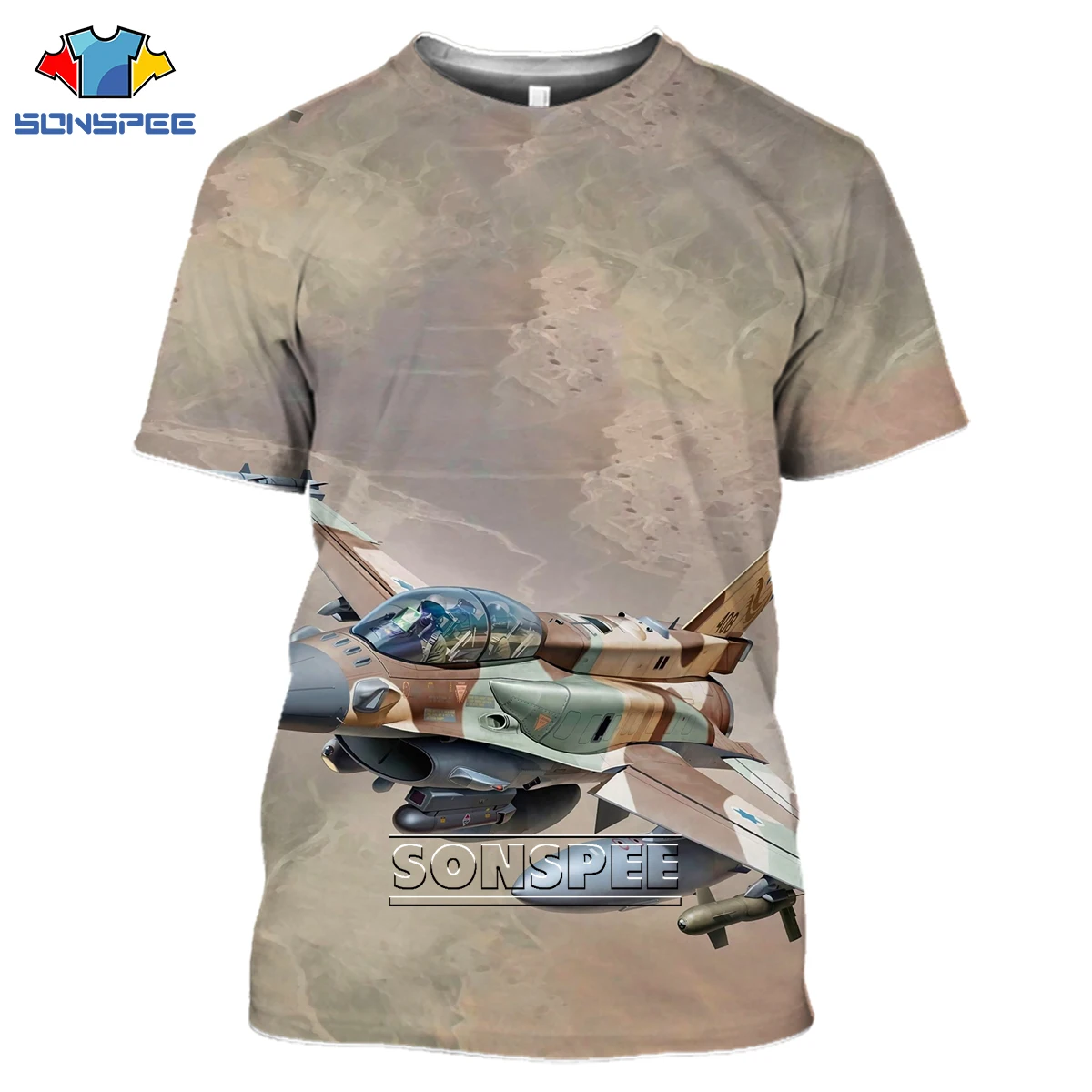 SONSPEE Helicopter T-shirt Harajuku Summer Fighter Military Men Women 3D Print Tshirt Hiphop Harajuku Short Sleeve O-Neck Top