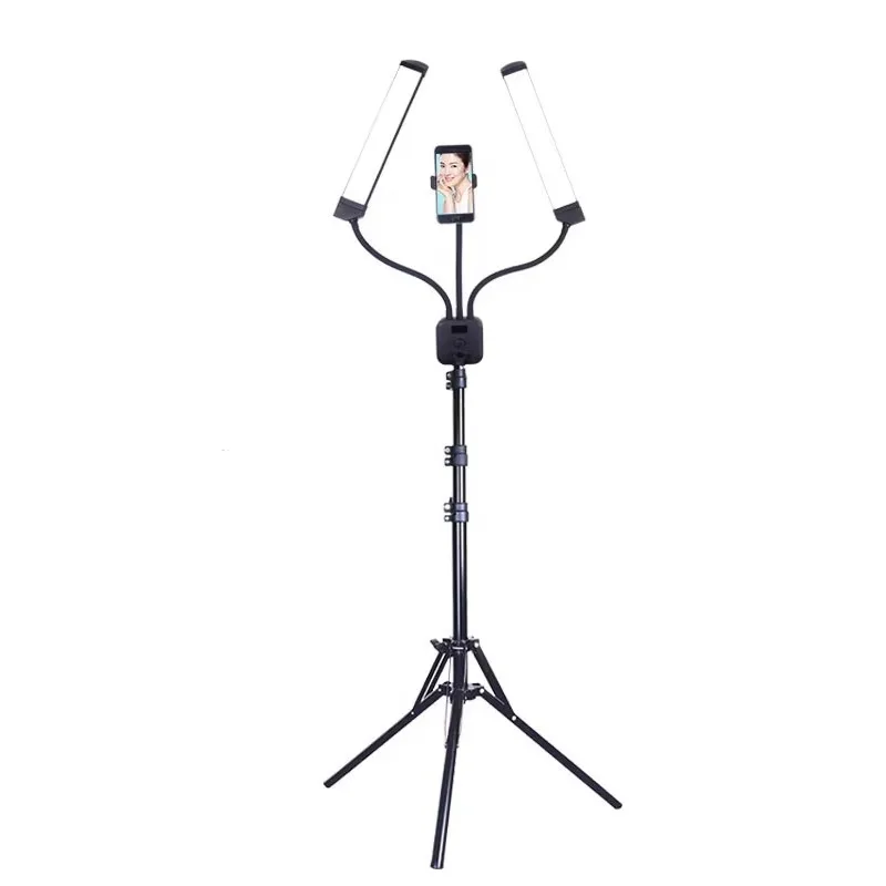 

B Double Arm Light Eyelash Extension Beauty Lash Lamp for Salons Nail and Tattoo Lamp with USB Charging LED 2 Arms Fill Light