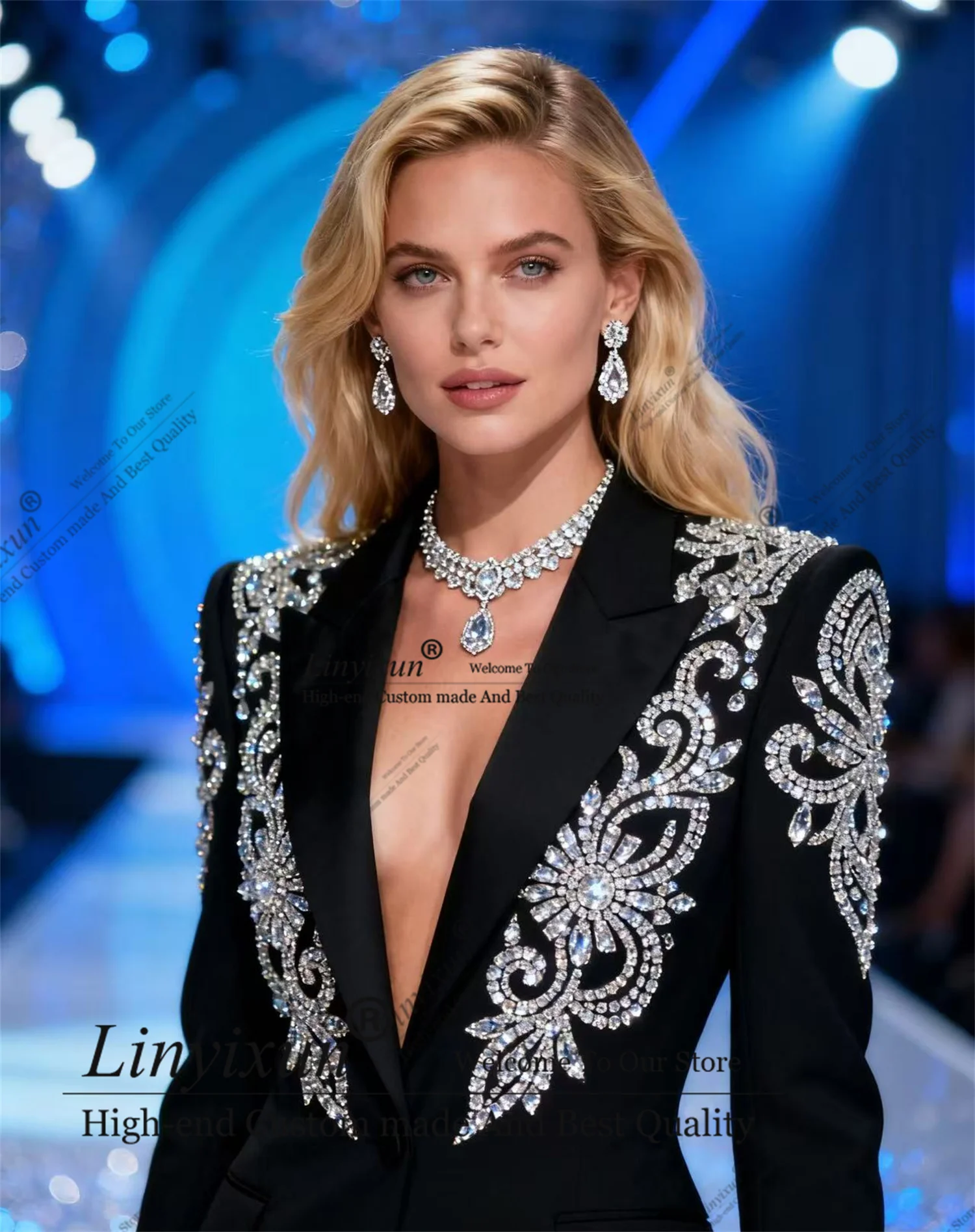 

Elegant designOf Bride Dresses Customized Shiny Breasted Women Suits Banquet Party Tuxedo Fashion костюм женский