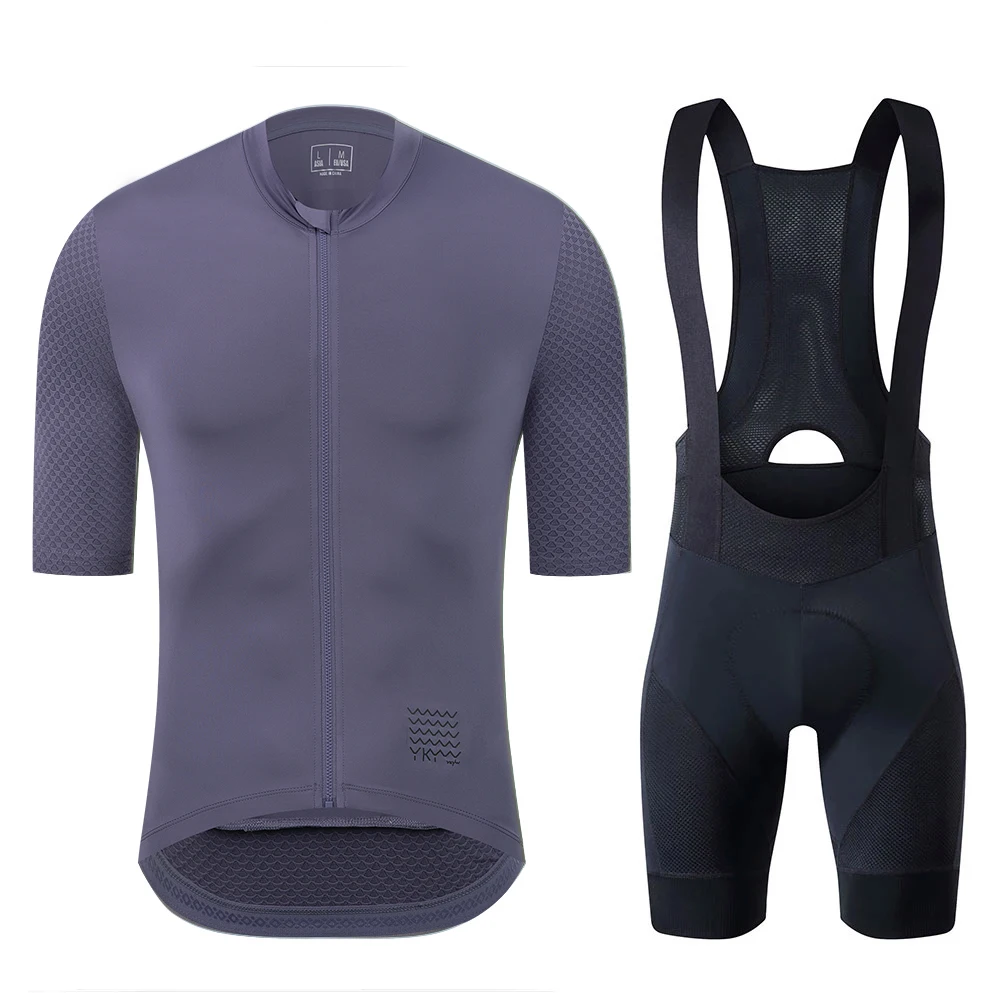 YKYWBIKE Wielertrui Set klassieke MTB Fietsen Bib Shorts Kit Reflecterende Aangepaste Fietskleding Fietskleding Maillot