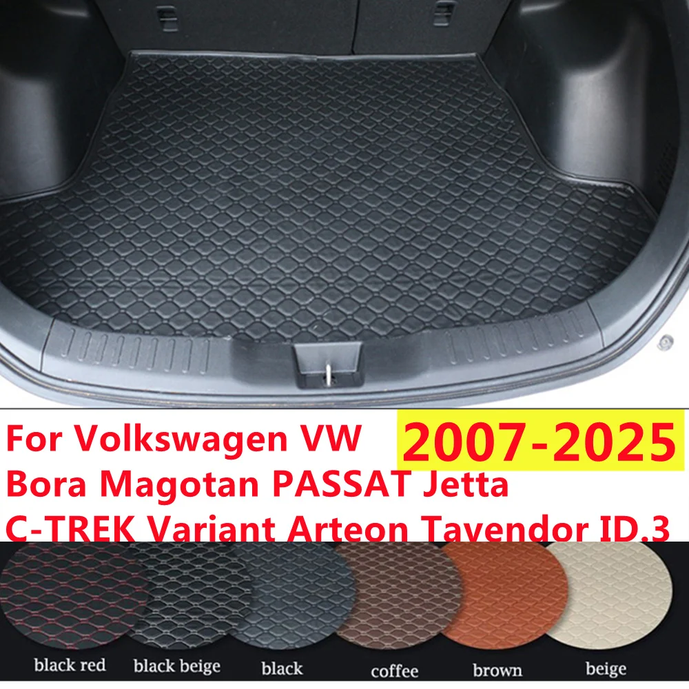 YJ Car Trunk Mat Rear Cargo Liner Custom Fit For Volkswagen VW Bora Magotan PASSAT Jetta C-TREK Variant Arteon Tavendor ID.3