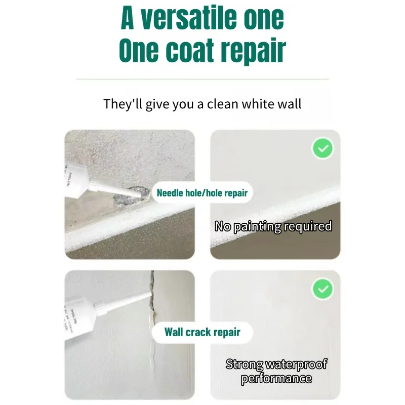 100 جرام وكيل إصلاح الجدار مقاوم للماء جدار مغسلة الكراك إصلاح كريم صالح Mouldproof التجفيف السريع التصحيح استعادة أداة المنزل