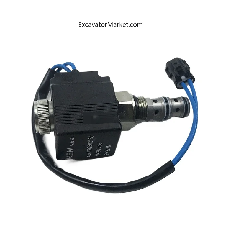 For Foton Lovol 60 80 150 170 fast and slow pilot solenoid valve coil valve core assembly excavator accessories High Quality