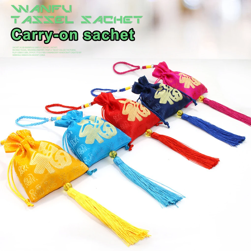 Drawstring Bags Fu Word Multifunctional Mini Gift Bags Perfume Satchel Pouches Packaging Cars Wide Application