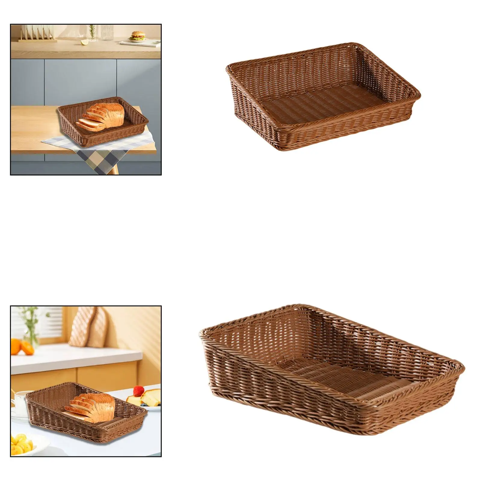 سلة التخزين، منظم العداد، صينية عرض الخبز، سلة خبز للوجبات الخفيفة متعددة الأغراض لتنظيم المنزل وغرفة النوم والمطعم #3