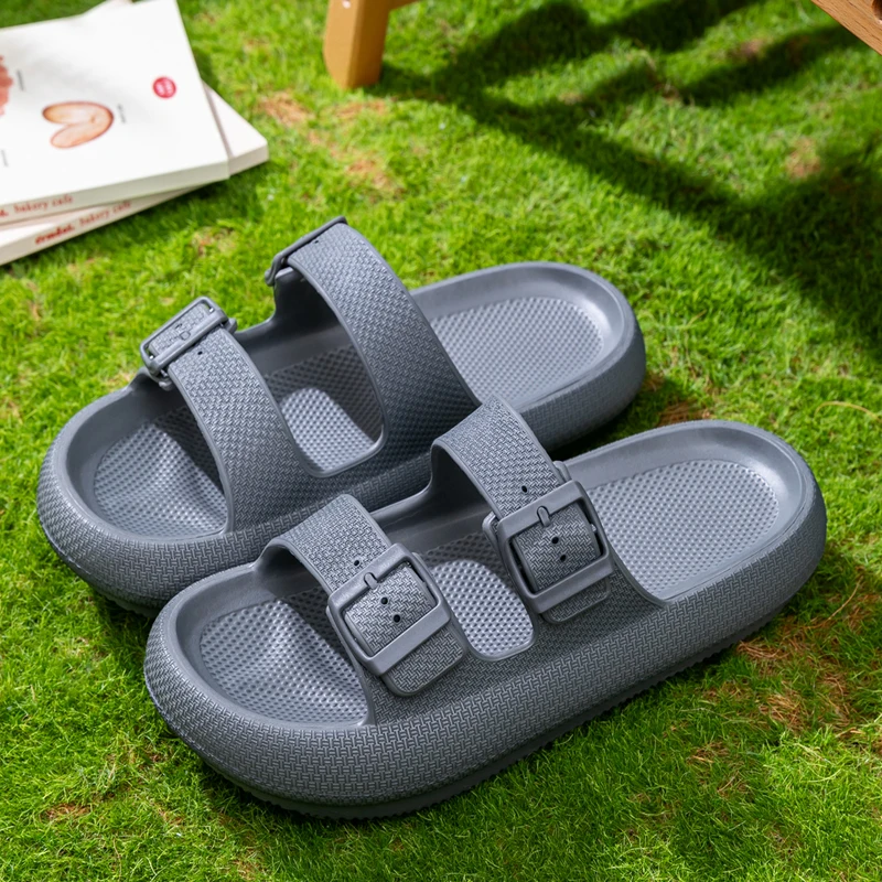 Modische Slide-Sandalen für Damen, Sommer, bequeme EVA-Plateau-Hausschuhe für drinnen und draußen, atmungsaktive Hausschuhe mit weicher Sohle – Detail 8