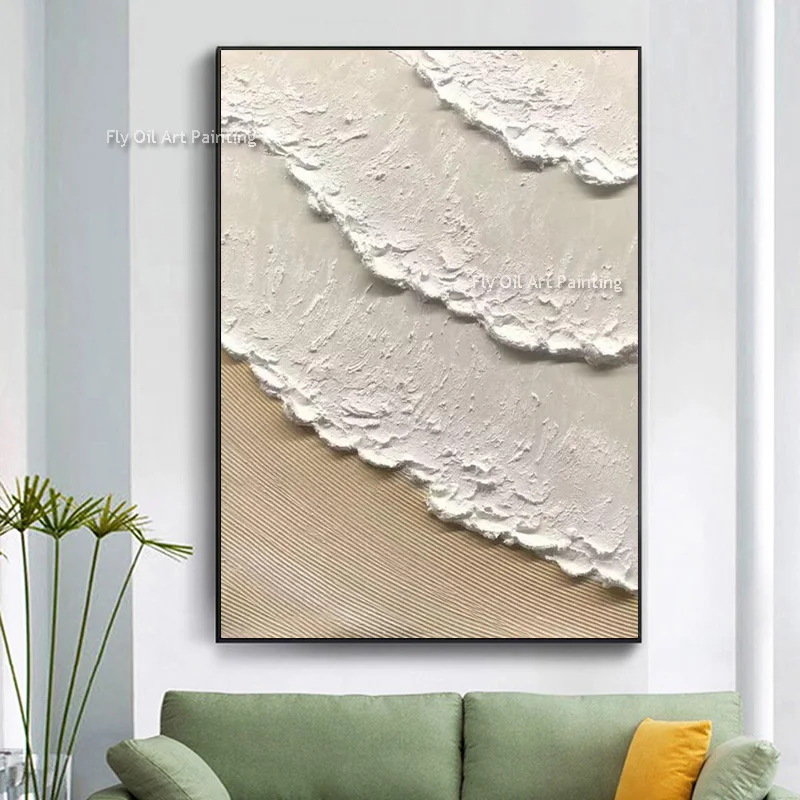 Imagem -04 - Handmade Seascape Art Picture Decoração Moderna Sala de Estar Pintura a Óleo Textured Cenário do Mar Art Pictures Wall Artwork