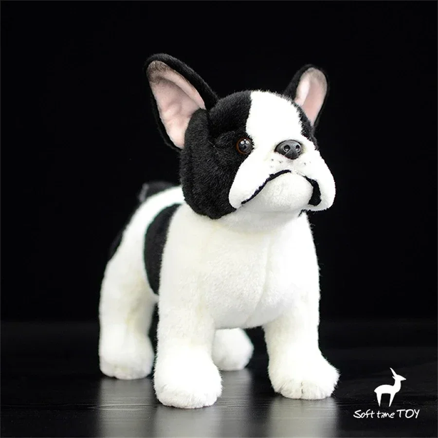 

French Bulldog Plush Toy Lifelike British Bulldog Stuffed Animal Realistic Bulldog Plushie Frenchie Simulation Doll Gift Kids