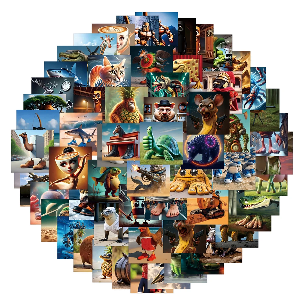 

10/30/80PCS Tralalerotralala Stickers Tung Tung Sahur Bombardiro Crocodilo Cartoon Decals Funny Waterproof DIY Laptop Car Phone