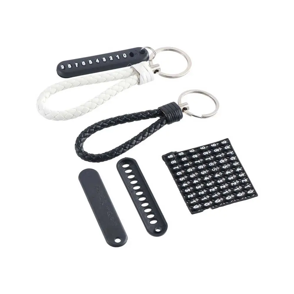 Высокое качество DIY анти-потерянный кожаный ремешок зажим для ключей от автомобиля ​   Брелок с номером телефона, автомобильный брелок для ключей, ремешок для ключей