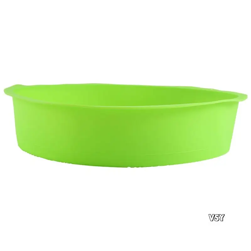 Silicone Mould Bakeware 26Cm/10Inch Round Cake Form Baking Pan Blue And Green Colors Are Random