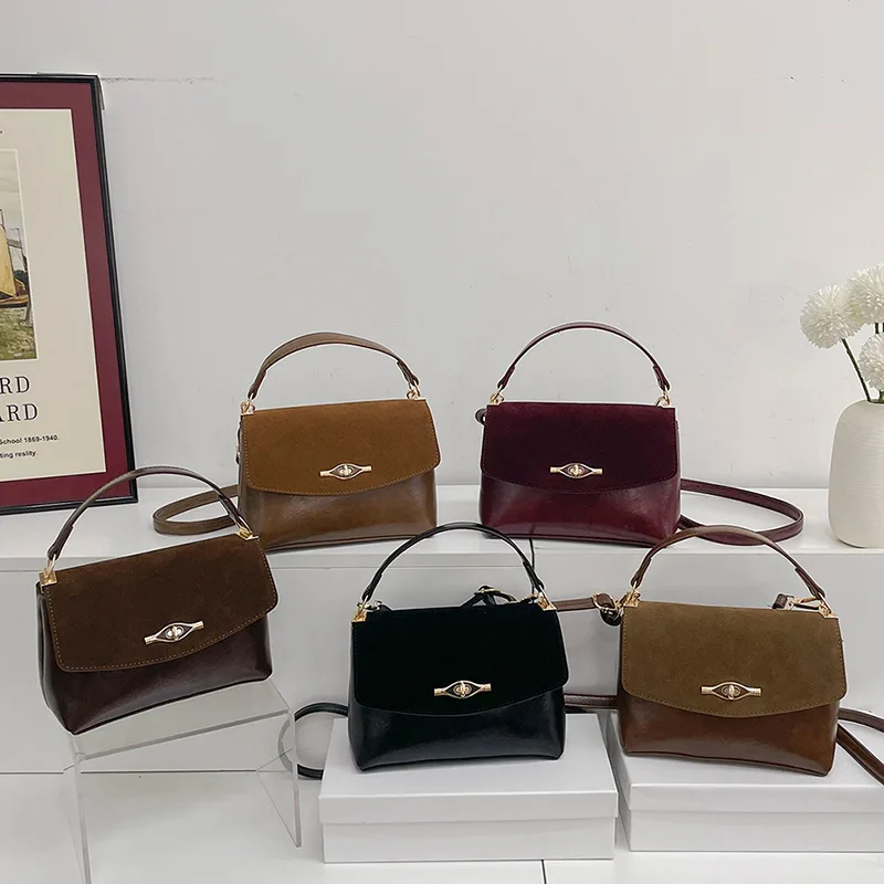 حقيبة كروس نسائية كلاسيكية لعام 2025 A/W، محفظة كتف كلاسيكية متعددة الاتجاهات من الجلد الناعم، حقيبة ذات سعة كبيرة للعمل #2